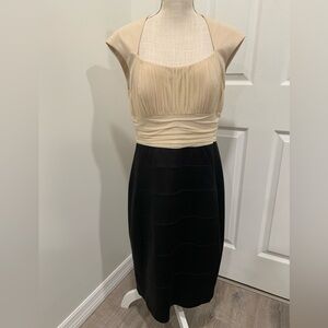 Jax Black Gold Sleeveless Dress Size 14